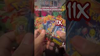 SURGING SPARKS POKÉMON CENTER ETB OPENING 😍 pokemoncardsopening collectiblecards pokemon [upl. by Kitrak]