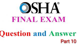 OSHA CONSTRUCTION FINAL EXAM Question and Answer Part 10 [upl. by Bakerman672]