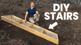 MAKE DIY Outdoor Stairs for Hills 2024 UPDATE [upl. by Antsirhc218]