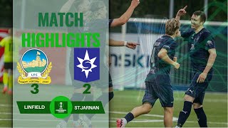 LINFIELD 3 2 STJARNAN FULL HIGHLIGHTS  UEFA CONFERENCE LEAGUE 1ST QF ROUND  18072024 [upl. by Krebs59]