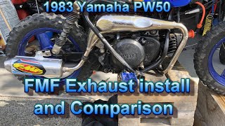 PW50 Full FMF Exhaust install and Comparison [upl. by Bernita101]