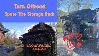 Turn Offroad Spare Tire Storage Rack Install on the Ford Bronco turnoffroad offroad overland [upl. by Bridgid]