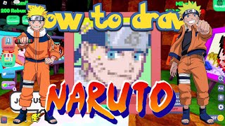 HOW TO DRAW NARUTO  STARVING ARTIST  ROBLOX [upl. by Riada]