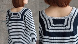 24 Mitred Stripe Top Vogue Knitting Holiday 2011 [upl. by Clardy]