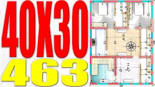 40x30 2bhk east facing House plan [upl. by Eednarb639]