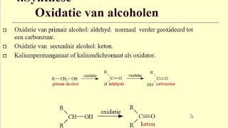 pp5 Bereiding via oxidatie van alcoholen [upl. by Assirec496]