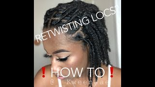 KWEENJAE  HOW I RETWIST MY DREAD LOCS FOR BEGINNERS [upl. by Culver]