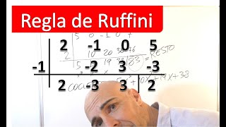 REGLA DE RUFFINI División de polinomios [upl. by Erroll765]