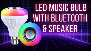 LED Bluetooth Smart Music Colored led Light Bulb With Remote Control amp Bluetooth Speaker [upl. by Entwistle962]