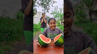 watermelon PRANK on my sister 🍉😱 TomampJerry 🤣 DiyaIshwarya shorts viralvideo [upl. by Nehtan]