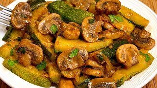 Unglaublich wie lecker Diese Zucchini mit Pilzen sind besser als Fleisch Einfach und schnell [upl. by Ahsircal]