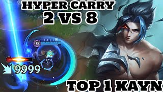 Wild Rift Kayn  Top 1 Kayn Hyper Carry Gameplay Rank Grandmaster [upl. by Wobniar]