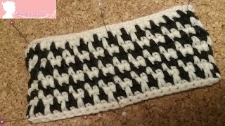 Tuto  Point pied de poule au crochet [upl. by Haral36]