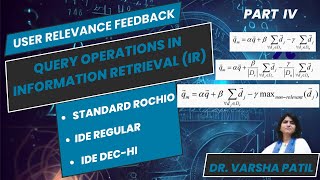 User Relevance Feedback Query Expansion amp Term Reweighting in Vector Space Model  Centroid [upl. by Coretta]