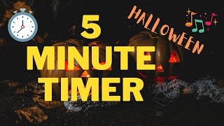 5 minutes Halloween timer with music 🎃halloween timer [upl. by Nyraf]