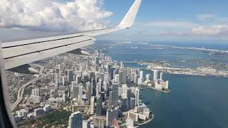 GORGEOUS MIAMI APPROACH  American Airlines B757 landing at MIA [upl. by Mose432]