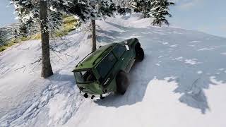 OFF ROAD  Nissan Patrol Y60 M57 Power  Snow  BEAMNG [upl. by Alon333]