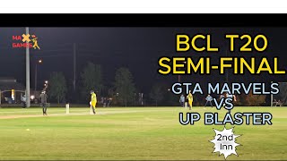 BRAMPTON CRICKET LEAGUE BCL T20 SEMIFINALS 2nd inn [upl. by Yesnyl]