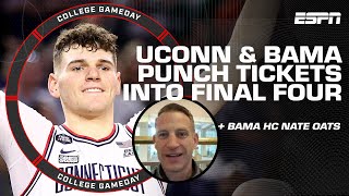 PREVIEWING UConn vs Alabama  Nate Oats Alabama Final Four reaction  College GameDay [upl. by Marven]