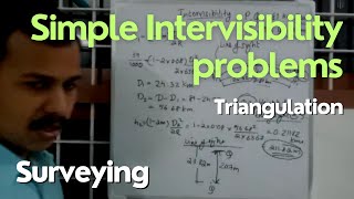 Simple Intervisibility problems  Triangulation  Surveying [upl. by Alfonzo]