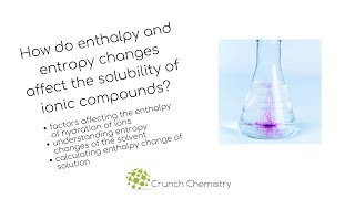 How do enthalpy and entropy changes affect the solubility of ionic compounds [upl. by Leinahtan]