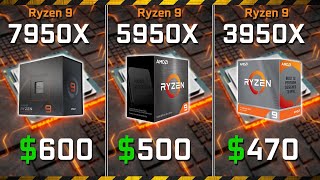 Ryzen 9 7950X vs 5950X vs 3950X  Render amp Gaming Benchmarks RTX 4090 [upl. by Llednyl]