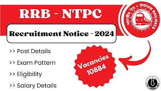 Railways Recruitment  RRB NTPC 2024  Detailed Overview amp Important Dates [upl. by Luckett]