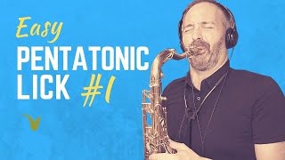 Easy Pentatonic Lick for Saxophone [upl. by Aixela]