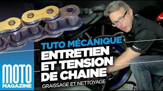 Entretien et graissage de sa chaine moto  Tuto mécanique [upl. by Yznyl]