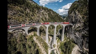 Glacier Express Switzerland  Scenic Train Ride HappyRail [upl. by Uhej]