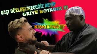 SAÇI DÜZLEŞTİRECEĞİZ DERKEN BEYAZA BOYADIK KIŞKIRTMA [upl. by Noeled]