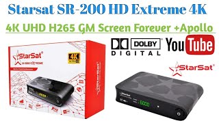 Starsat SR200HD Extreme 4K UHD GM Screen Complete Details [upl. by Isia]