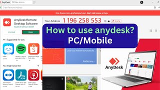 How to Use Anydesk on PC amp Mobile  Quick Tutorial [upl. by Nilyak195]