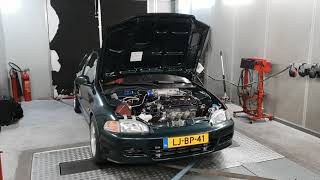 Dolf Dyno Tuned Honda Civic EG4 JDM H22A Euro R H2B Dyno Pull 1 [upl. by Elraet]