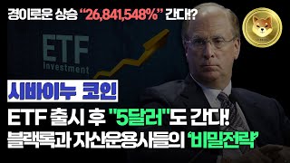 시바이누코인 자산운용사들이 몰래 매집하는 중 대체 왜 블랙록의 ETF 선점 전략 5달러까지 최대 2680만 상승 가능성 열려있다 [upl. by Anela496]