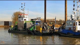 Saugbagger quotSeeteufelquot im Papenburger Hafen  Dredger quotSeeteufelquot [upl. by Nohsauq]