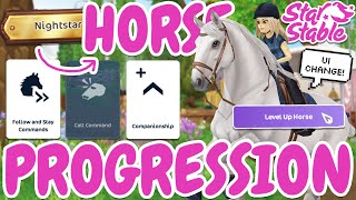 HORSE PROGRESSION IS HERE NEW UI CALL COMMAND LEVEL HORSES amp MORE STAR STABLE UPDATES 😱 [upl. by Riedel550]