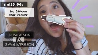 Innisfree No Sebum Blur Primer Review 1st Impression Vs 2 Week Impression [upl. by Giarg309]