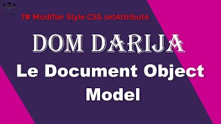 webcoding js javascript dom 7 DOM Modifier Style CSS setAttribute Darija [upl. by Reagen]