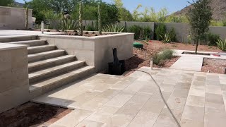 Travertine pavers installation [upl. by Chapa]