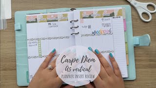 Carpe Diem A5 Vertical Planner Inserts Review [upl. by Reace]