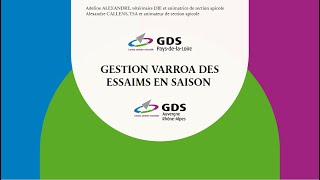 Webinaire quotGestion de varroa sur les essaims en saisonquot [upl. by Konstantin636]