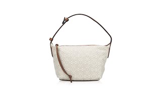 Loewe Anagram Jacquard Cubi Small Bag Ecru Tan [upl. by Joseito]