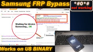 How to Bypass FRP on Samsung U8 Firmware 2024  Samsung FRP Bypass 2024  Samsung u8 frp [upl. by Aderfla]