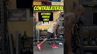 Contralateral Kettlebell Reverse Lunge iamchuckturnertraining reverselunges kettlebelltraining [upl. by Feerahs421]