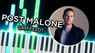 Post Malone Sam Feldt  Piano Tutorial [upl. by Amora]