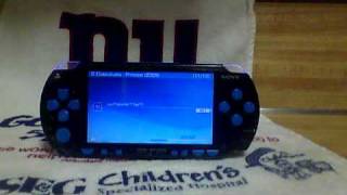 psp 1000 black and blue trigger led mod and umd door cut by lobo [upl. by Yasui]