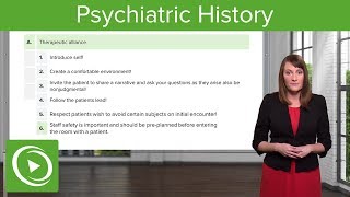 Psychiatric History The Clinical Interview – Psychiatry  Lecturio [upl. by Sarita]