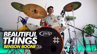 BEAUTIFUL THINGS  Benson Boone DRUM COVER [upl. by Chud]