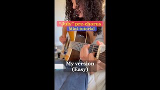 Noah Cyrus  July Guitar Tutorial 🎸 Quick and Easy 😄 shorts [upl. by Nnaillek412]